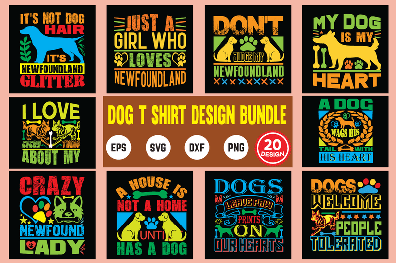 Dog t shirt design bundle dog, dogs, funny, cute, puppy, cartoon, music ...