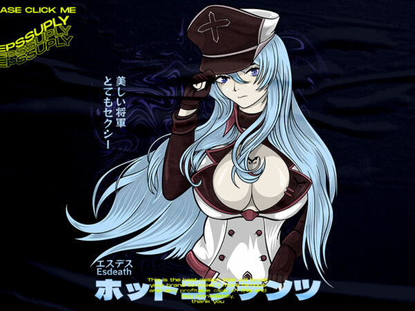 Esdeath waifu anime streetwear design