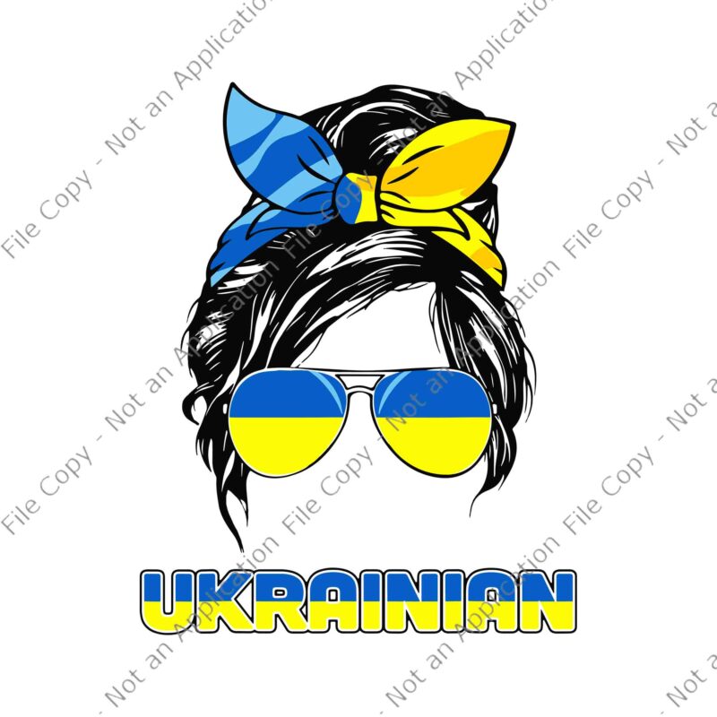 Messy Bun Hair Ukraine Ukrainian Flag Girl Svg, Support Ukraine Svg, I Stand With Ukraine Slava Ukraini Svg, Ukraine Svg, Ukrainian Flag Svg