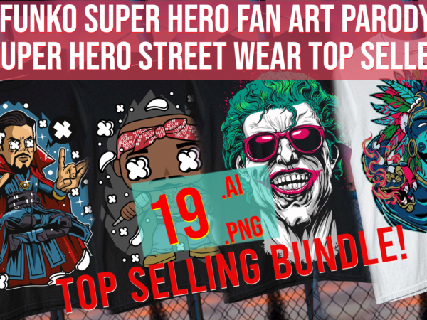 Funko super hero fan art parody super hero street wear top treding best seller t shirt graphic design