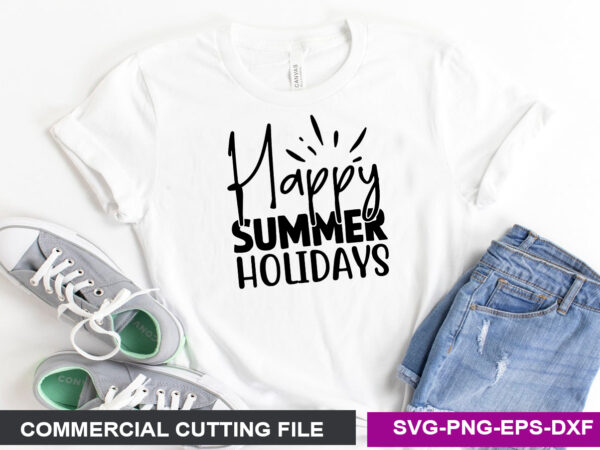 Happy summer holidays svg graphic t shirt