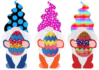 Happy Easter Egg With Gnomes Design