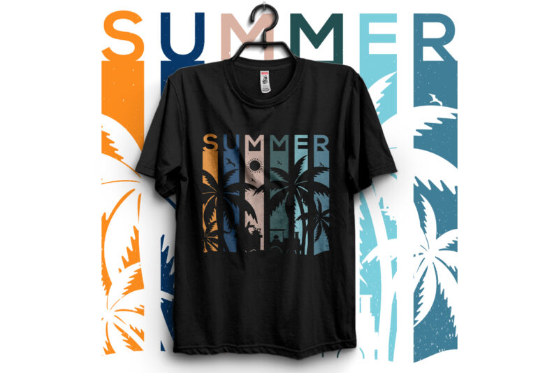Summer beach t-shirt design vintage - Buy t-shirt designs