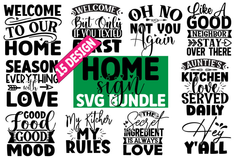 Home And Sign SVG Design Bundle