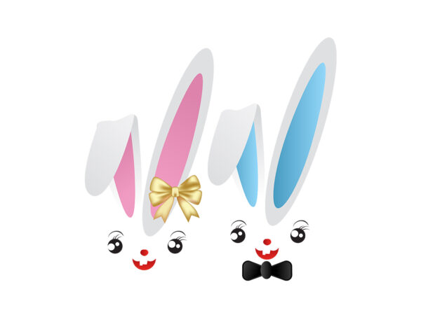 Easter day bunny vector clipart