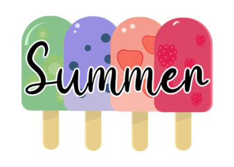 Summer Ice Cream t shirt template vector