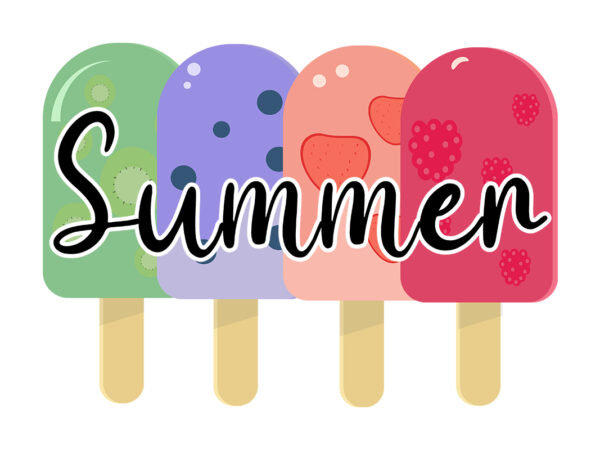 Summer ice cream t shirt template vector