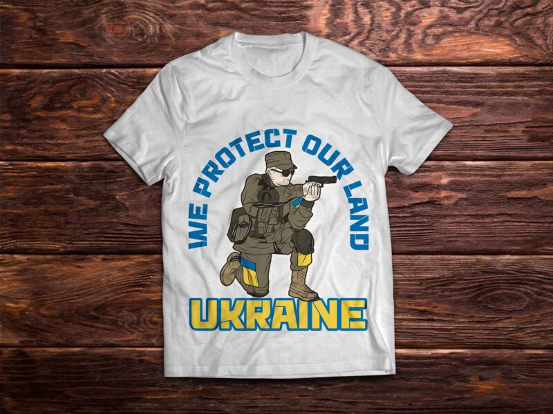 Ukrainian military style t-shirt design