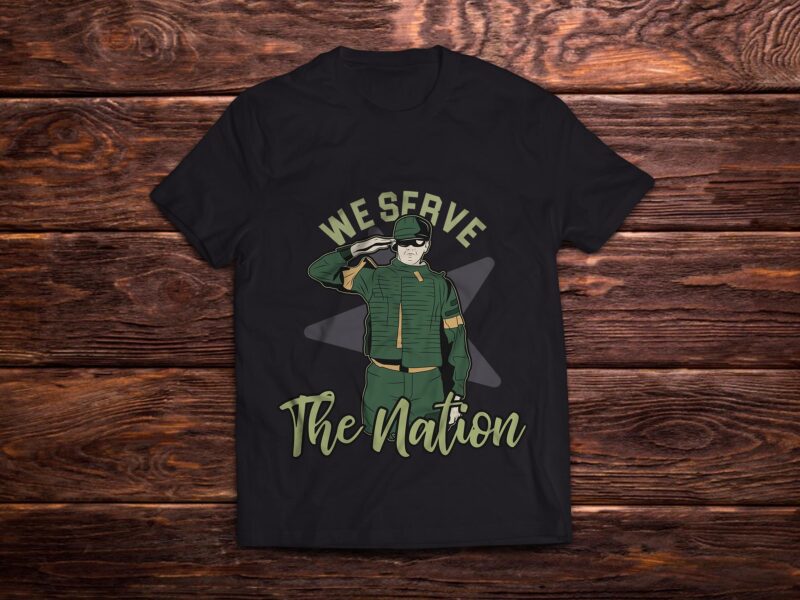 Military soldier that serves, t-shirt design