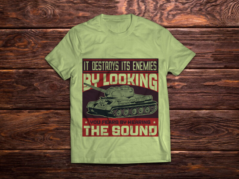 Tank poster, military topic, t-shirt design