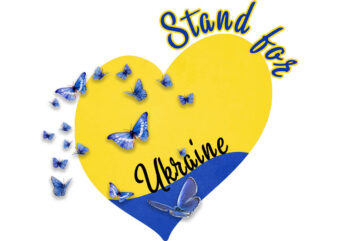 Stand For Ukraine Heart Tshirt Design