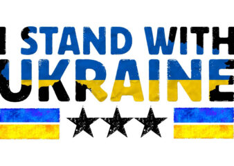 I Stand With Ukraine Sayings Tshirt Design