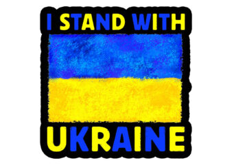I Stand With Ukraine Flag Tshirt Design