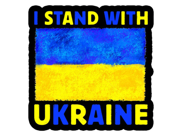 I stand with ukraine flag tshirt design