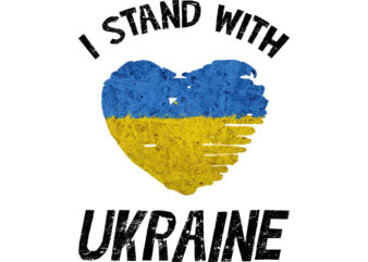 I Stand With Ukraine Heart Tshirt Design