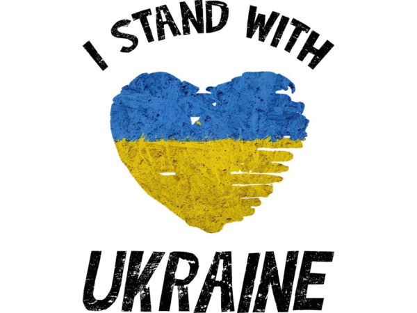 I stand with ukraine heart tshirt design