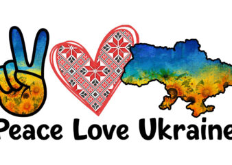 Peace Love Ukraine Tshirt Design