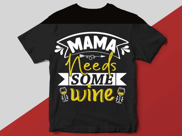 Wine t shirt design template