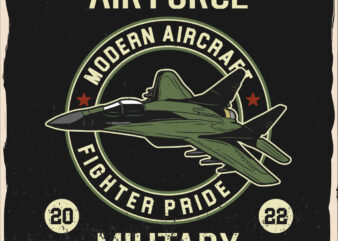 Aircraft, fighter, t-shirt design