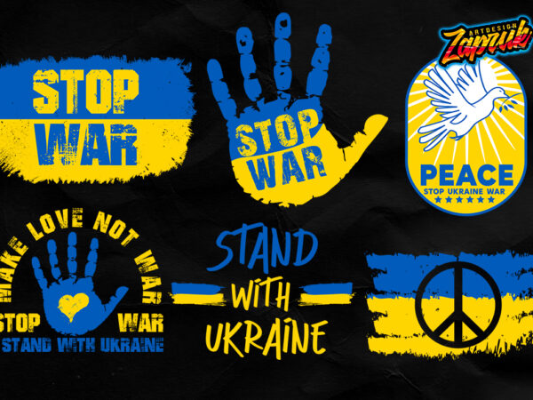 Bundle ukraine stop war vector svg – png – ai -eps