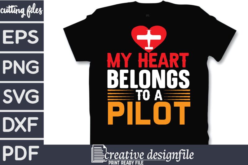 my heart belongs to a pilot T-Shirt
