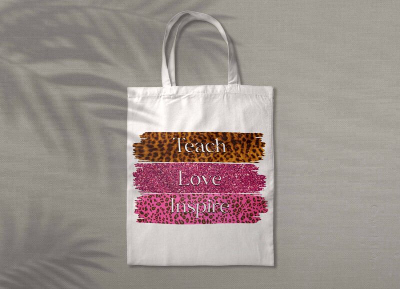 Leopard Teach Love Inspire Tshirt Design