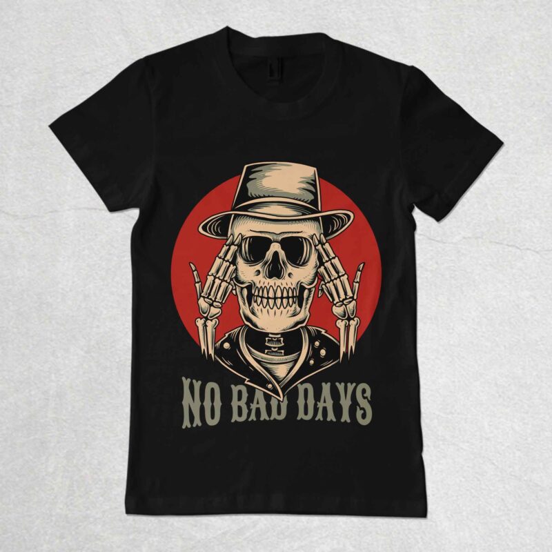 No bad days t-shirt template