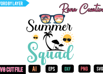 Summer Squad T Shirt Design