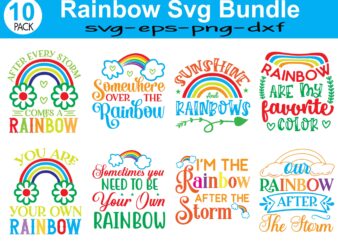 Rainbow SVG Bundle,Cloud,Weather svg,Rainbow,Cut file,Kids,Baby,PNG,Printable,Cricut,Silhouette,Commercial use,Instant download