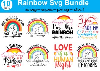 Rainbow SVG Bundle,Cloud,Weather svg,Rainbow,Cut file,Kids,Baby,PNG,Printable,Cricut,Silhouette,Commercial use,Instant download t shirt design online