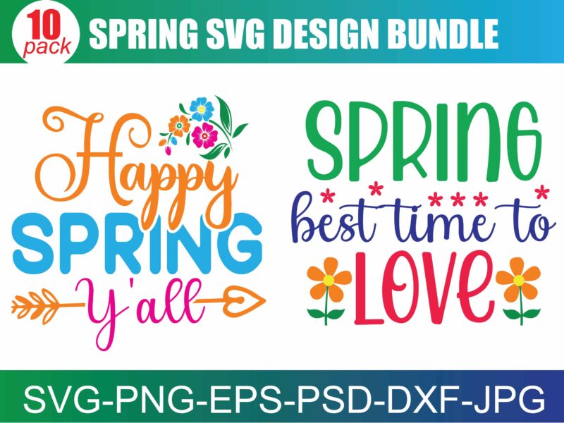 Spring SVG bundle by Oxee, hello spring cut digital file, hand drawn spring flower wreath svg, spring market SVG cut file, cricut spring