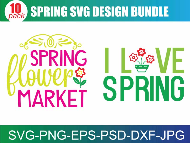 Spring SVG bundle by Oxee, hello spring cut digital file, hand drawn spring flower wreath svg, spring market SVG cut file, cricut spring