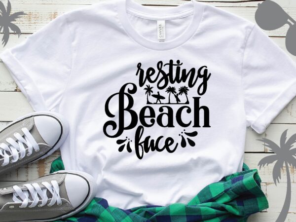 Resting beach face t-shirt