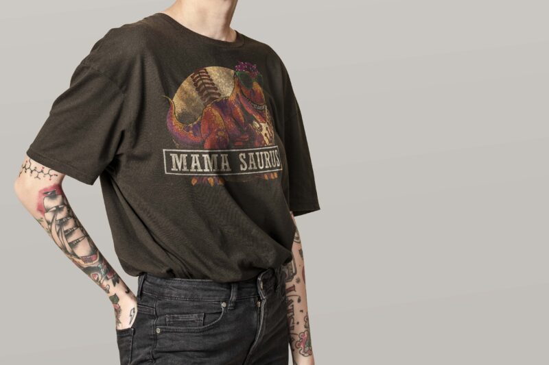 Softball Mama Saurus Tshirt Design