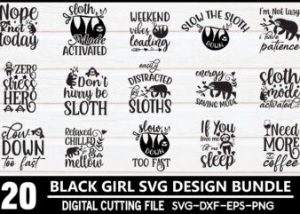 Sloth SVG Bundle for sale! cute file Bundle t shirt template vector