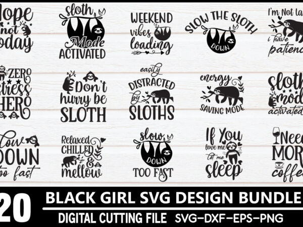Sloth svg bundle for sale! cute file bundle t shirt template vector