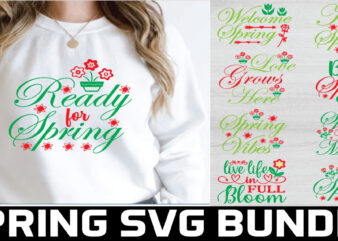 Spring SVG Bundle t shirt template vector
