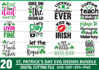 St-Patricks-day svg bundle t shirt template vector
