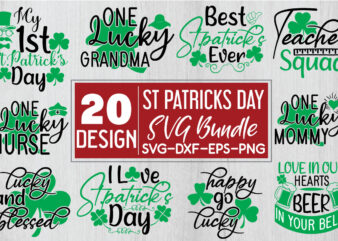 st patricks day svg bundle t shirt template vector