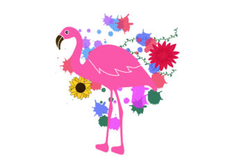 Summer Flamingo Vector Design