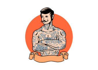 tattooed gentleman t shirt designs for sale