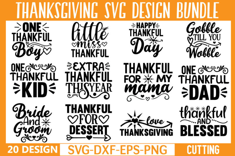 Thanksgiving SVG bundle t shirt designs for sale