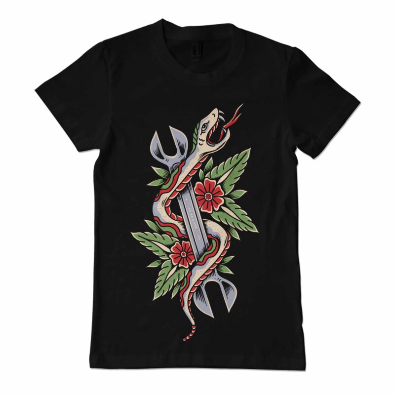The snake t-shirt template