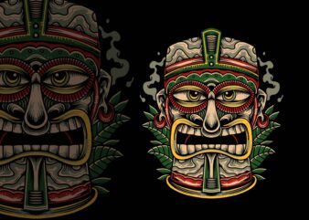 Tiki mascot t-shirt design