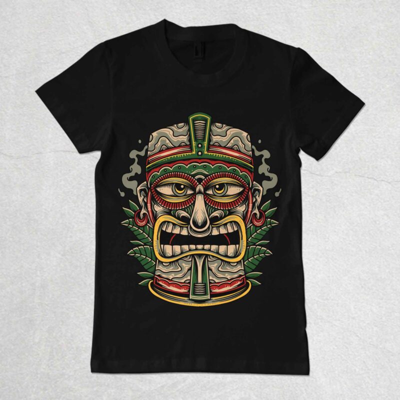 Tiki mascot t-shirt design