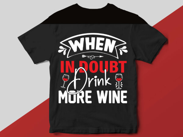 Wine t shirt design template