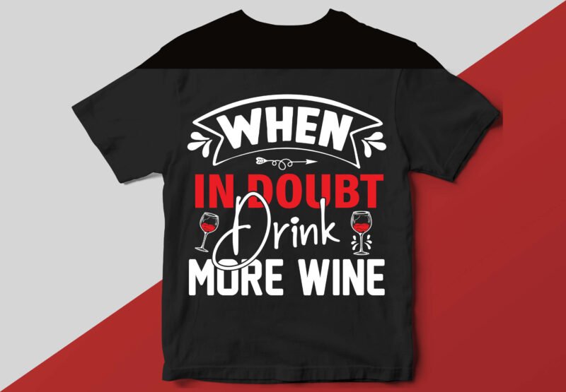 Wine T shirt Design Template