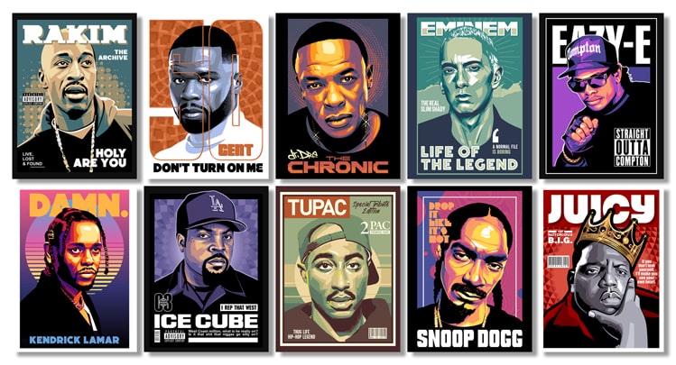 GREATEST POP ART DESIGNS – RAPPER ARTWORKS THEME part 4