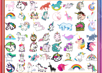 Combo 2000+ Unicorn Design SVG Bundle, Dada Unicorn Png, Svg, dxf, pdf, eps, jpg Dadacorn Png, Daddy Unicorn Sublimation, Instant Download CB998462714