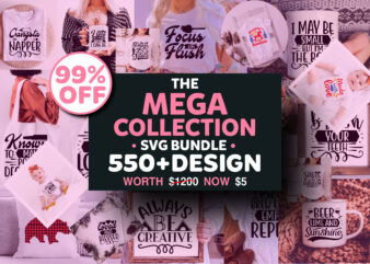 The Mega Collection Svg Bundle t shirt designs for sale